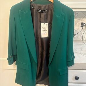 Zara Emerald Green Tailored Blazer